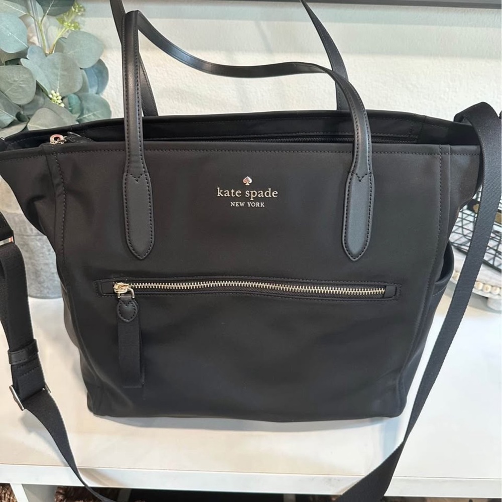 Kate Spade Black Nylon Diaper Bag